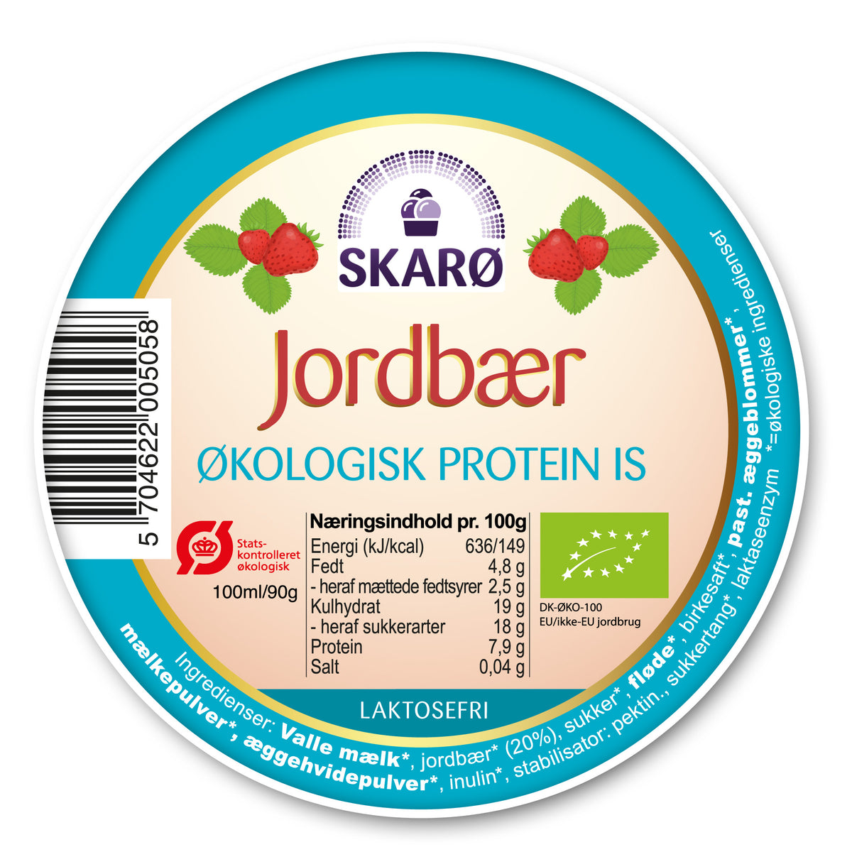 Økologisk Proteinis med Jordbær fra Skarø